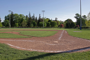 Baseball Field at Dusk