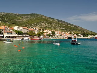 Papier Peint photo Plage de la Corne d'Or, Brac, Croatie Incroyable plage de Bol, île de Brac, comté de Split-Dalmatie, Croatie