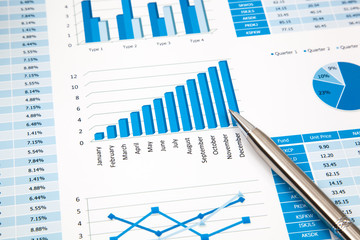 Obraz premium financial charts and graphs