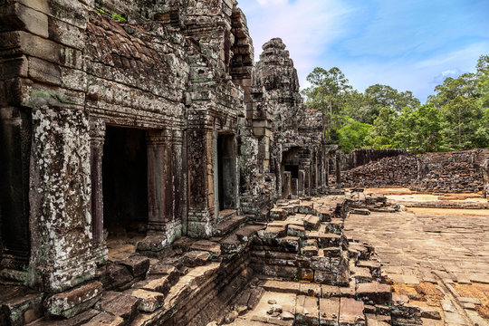 The ruins of Angkor Thom Temple in Cambodia