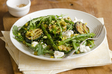 Asparagus and courgette salad