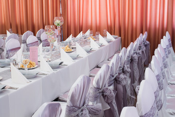 table set for an event party or wedding reception