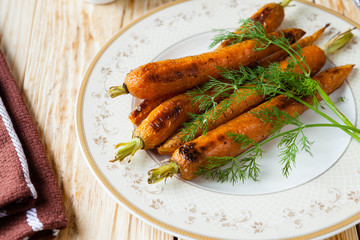 roasted carrots with tails
