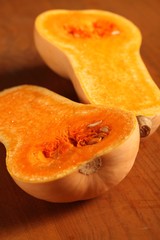 Close-up of cutted squash.