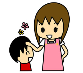 褒める　母