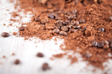 coffee beans and cocoa