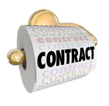 Contract Nullified Void Not Worth Toilet Paper On Roll