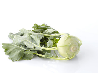 Kohlrabi On White Background