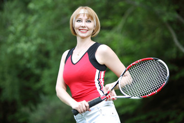young sports woman outdoor