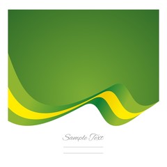 Abstract Brazilian flag ribbon vector