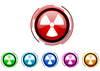 radiation icon set