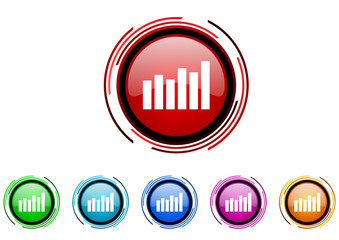 bar graph icon set