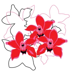 Foto op Plexiglas Abstracte bloemen Bloemen