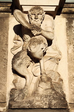 Centaur marble statue in Dresden Zwinger, Germany