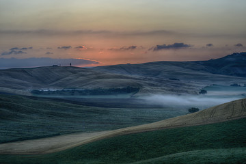 Sunrise over the Crete Senesi