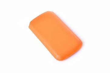 Orange leather case
