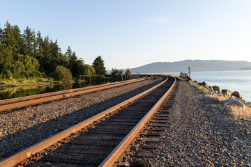 train tracks round the bend