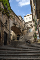 Fototapeta na wymiar Schody historyczne miasta Girona, Hiszpania