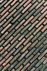 Rusty old brick wall