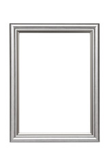 Silver frame isolated on white background