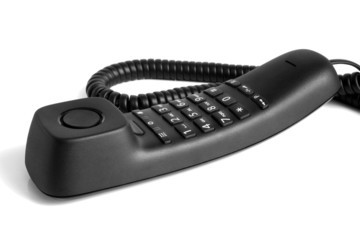 Black telephone handset
