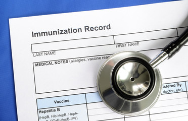Immunization Record concept of vaccination