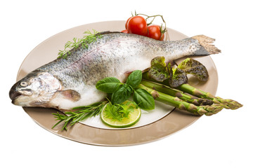 Fresh raw rainbow trout