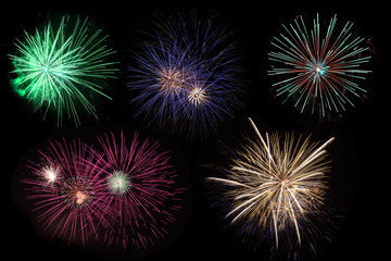 Fototapeta premium Fireworks Set