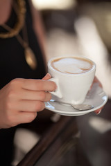 woman coffee hot aroma drink