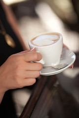 woman coffee hot aroma drink