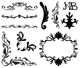 Calligraphic design elements.