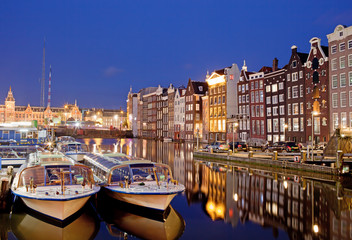 Night in the City of Amsterdam