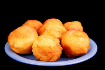 round home-baked donuts.