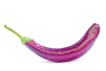 Purple eggplant isolated on white