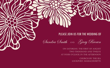 Floral invitation card