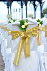 Chairs and Wedding Flowers