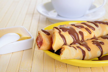 pancakes with chocolate