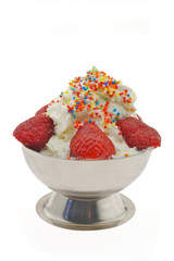 Ice Cream with strawberries