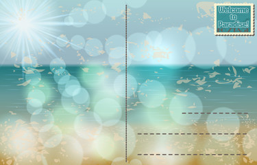 Retro summer postcard