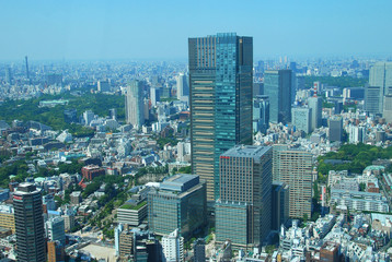 Naklejka premium Vue panoramique de Roppongi, Tokyo