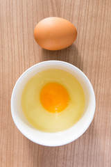 Egg in Ceramic cup