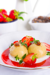 dumplings with strawberries