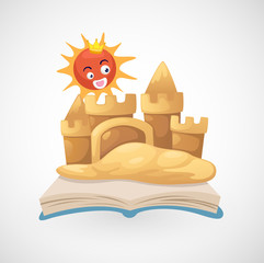 illustration of isolated sand castle vector