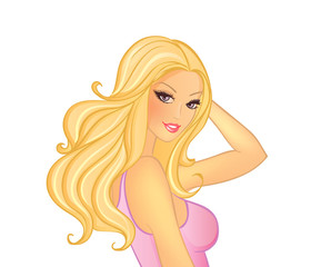 Beautiful blond woman