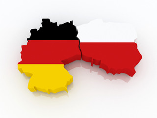 Map of Germany and Poland.