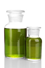Medicine bottles isolated on white