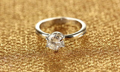 Ring on bright background