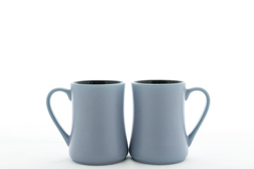 two ceramic cup with handle