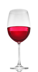 Glass of wine isolated on white