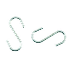 Old S-shape hook with scratch isolated on white background